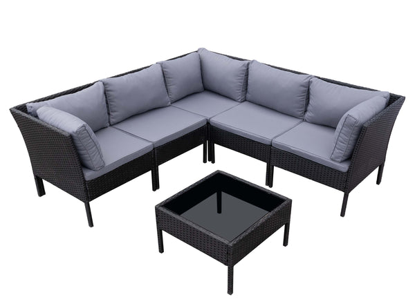 Rattanlounge BARI anthrazit