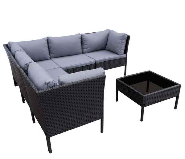 Rattanlounge BARI anthrazit