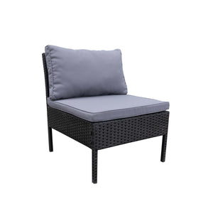 Rattanlounge BARI anthrazit