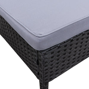 Rattanlounge BARI anthrazit