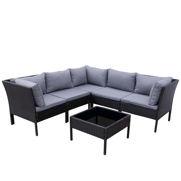 Rattanlounge BARI anthrazit