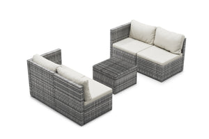 Rattan Lounge CAGLIARI grau