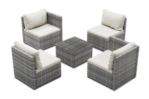 Rattan Lounge CAGLIARI grau