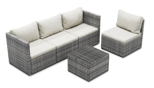 Rattan Lounge CAGLIARI grau
