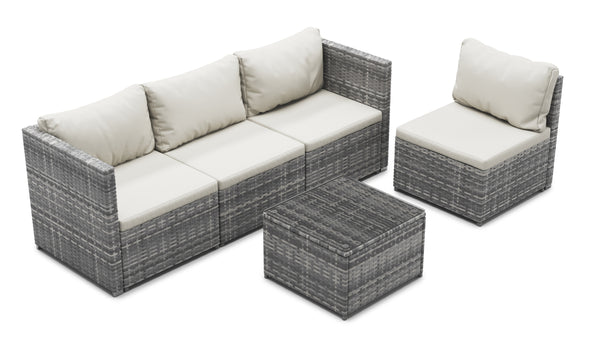 Rattan Lounge CAGLIARI grau