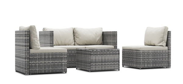 Rattan Lounge CAGLIARI grau