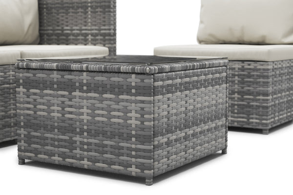 Rattan Lounge CAGLIARI grau