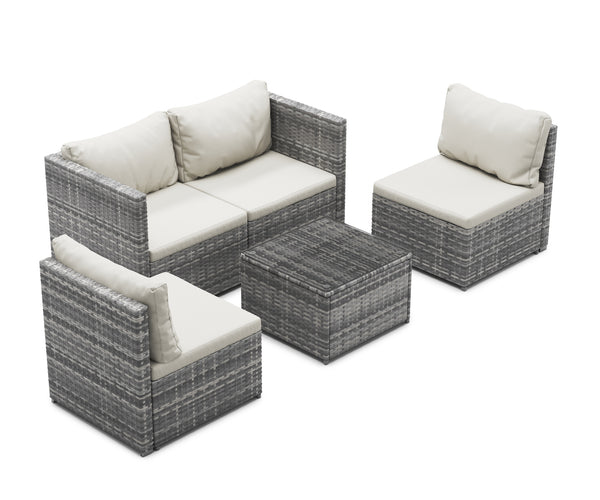 Rattan Lounge CAGLIARI grau