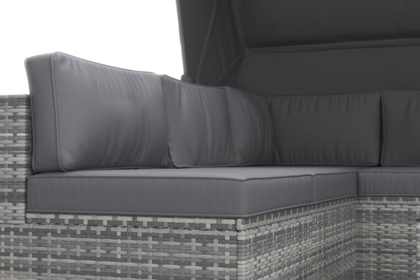 Rattanlounge Gartenmöbel COMO (anthrazit)