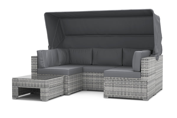 Rattanlounge Gartenmöbel COMO (anthrazit)