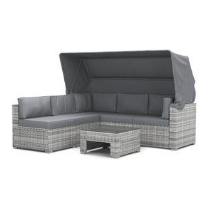 Rattanlounge Gartenmöbel COMO (anthrazit)