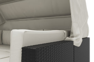 Rattanlounge COMO weiss