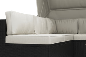 Rattanlounge COMO weiss
