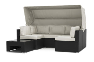 Rattanlounge COMO weiss