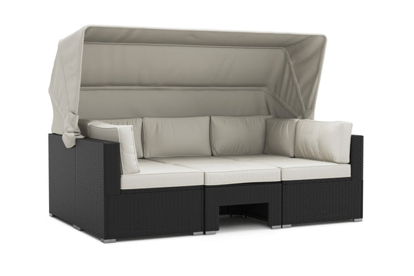 Rattanlounge COMO weiss