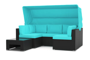 Gartenmöbel Rattanlounge COMO türkis