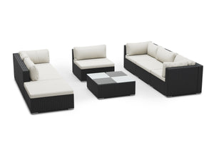 Rattan Lounge NAXOS schwarz