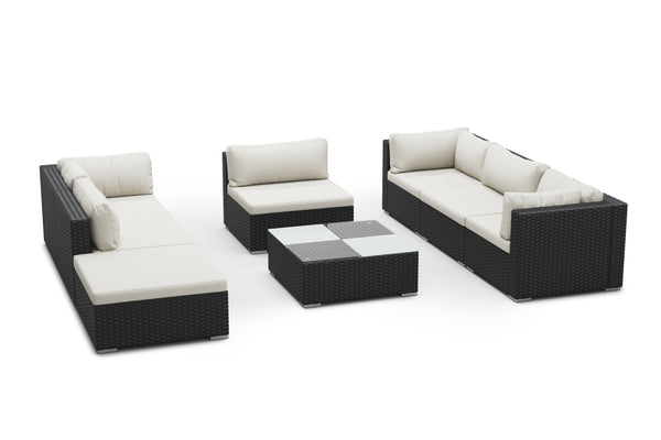 Rattan Lounge NAXOS schwarz