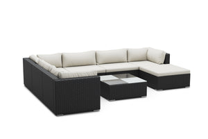 Rattan Lounge NAXOS schwarz