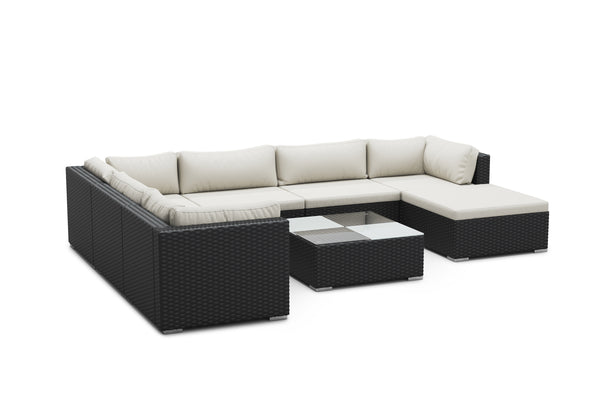 Rattan Lounge NAXOS schwarz