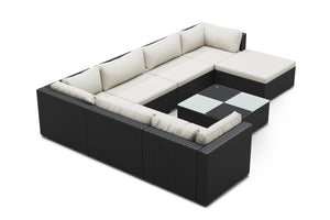 Rattan Lounge NAXOS schwarz