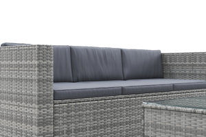 Rattanlounge NIZZA grau/anthrazit