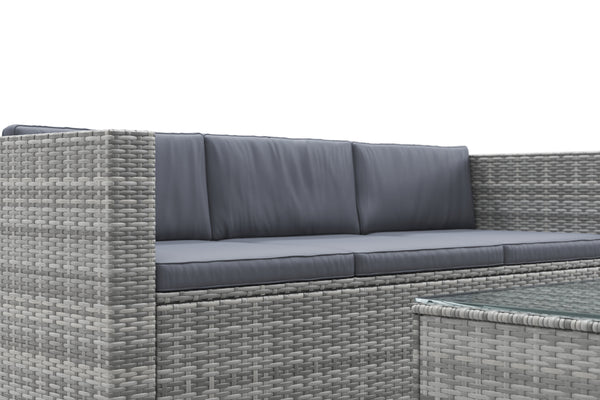Rattanlounge NIZZA grau/anthrazit