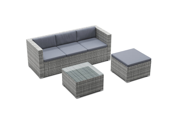 Rattanlounge NIZZA grau/anthrazit