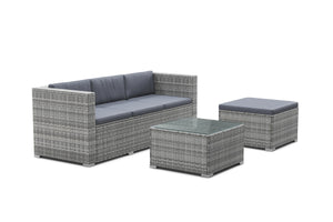 Rattanlounge NIZZA grau/anthrazit