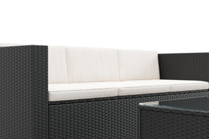 Rattanlounge NIZZA schwarz