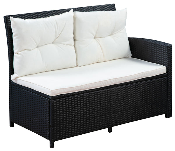 Rattangarnitur CANNES schwarz