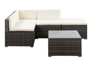 Rattanlounge CAPRI grau