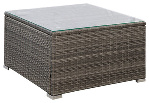 Rattanlounge CAPRI grau