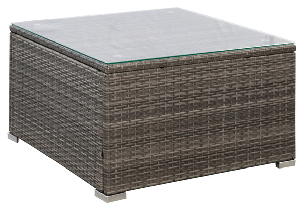Rattanlounge CAPRI grau
