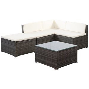Rattanlounge CAPRI grau