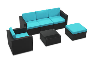Rattanlounge KAPSTADT türkis