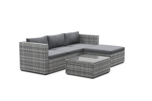 Rattanlounge MALIBU grau / anthrazit