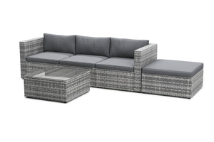 Rattanlounge MALIBU grau / anthrazit