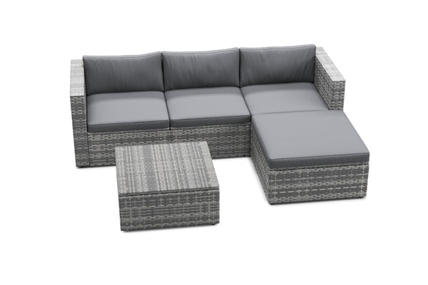 Rattanlounge MALIBU grau / anthrazit