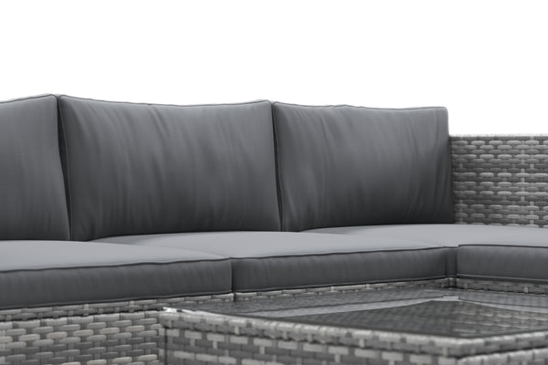 Rattanlounge MALIBU grau / anthrazit