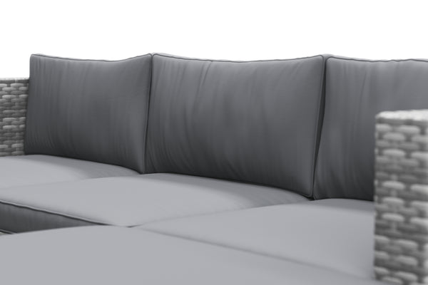 Rattanlounge MALIBU grau / anthrazit