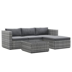 Rattanlounge MALIBU grau / anthrazit