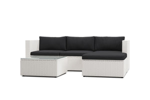 Rattanlounge MALIBU weiss
