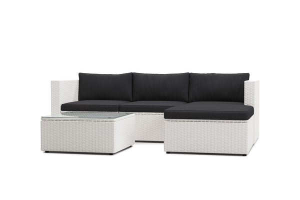 Rattanlounge MALIBU weiss