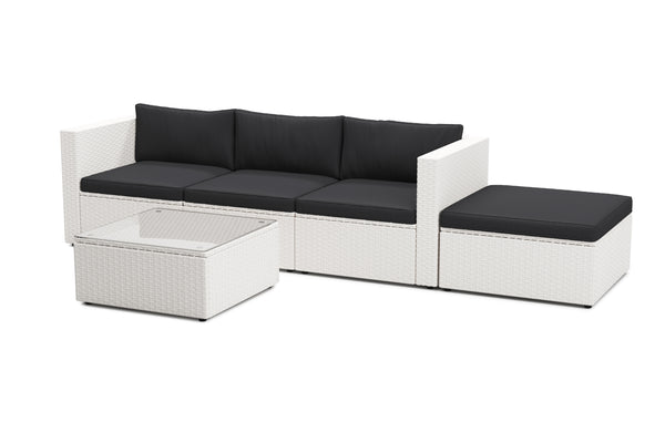 Rattanlounge MALIBU weiss