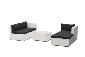 Rattanlounge MALIBU weiss