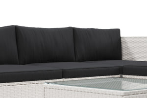 Rattanlounge MALIBU weiss