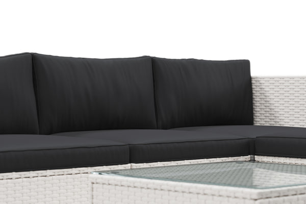 Rattanlounge MALIBU weiss