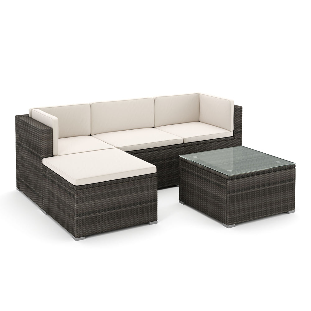 Salon de jardin MILOS en rotin gris