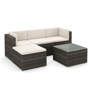 Rattanlounge MILOS grau